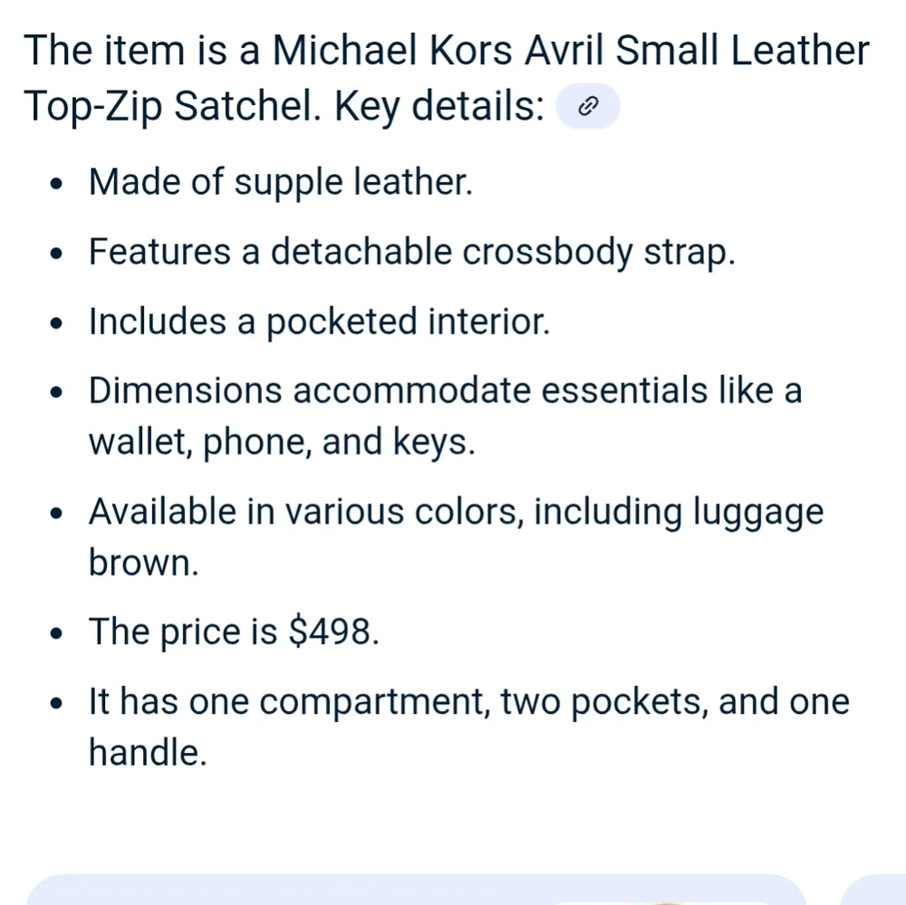 Michael Kors Avril Small Leather Top Zip Satchel with Charm
